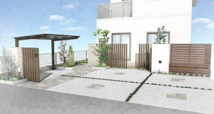 加古川市T様邸の外構と庭のプランニング図面