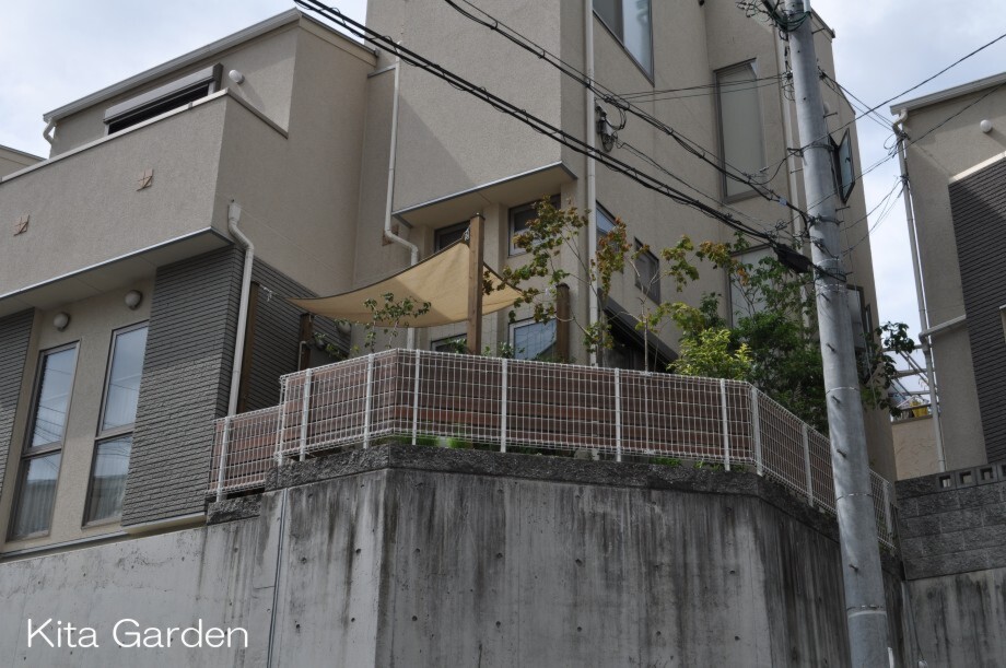 大阪豊中市高低差のある家の庭リフォーム工事