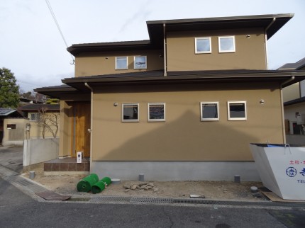 神戸市の和風住宅の新築外構工事
