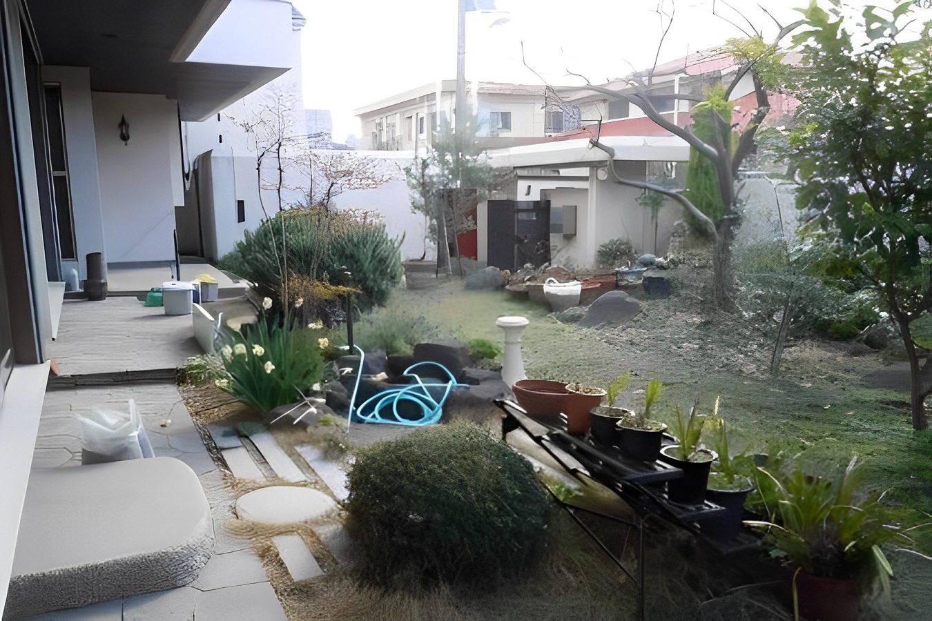 尼崎市の庭のリフォーム工事