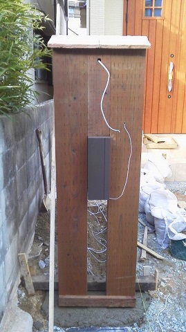 伊丹市の外構門柱工事