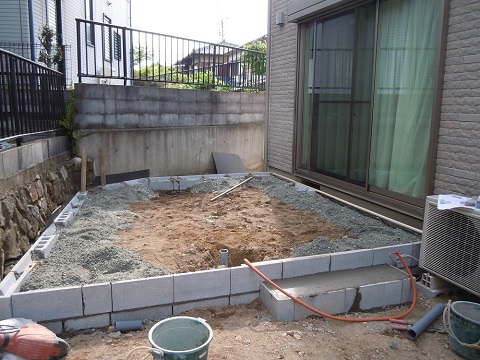 川西市の外構と庭工事
