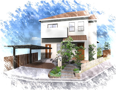 ガーデニングが楽しめる外構（明石市のＯ様）のプラン2 