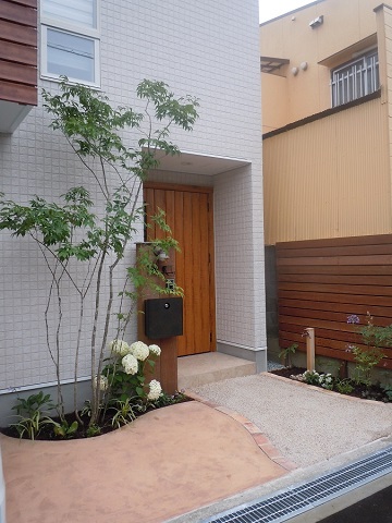 豊中市の外構の植栽