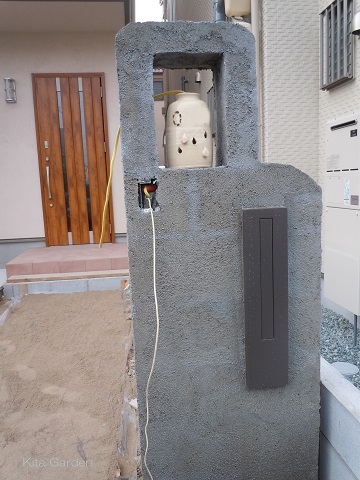伊丹市のオリジナル門柱工事