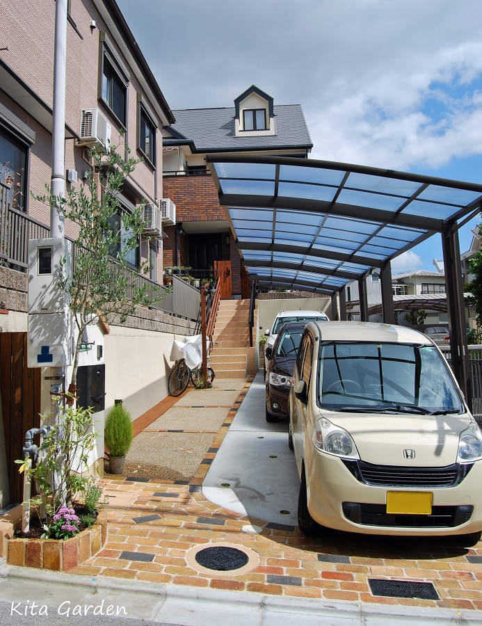 吹田市の旗竿地の外構