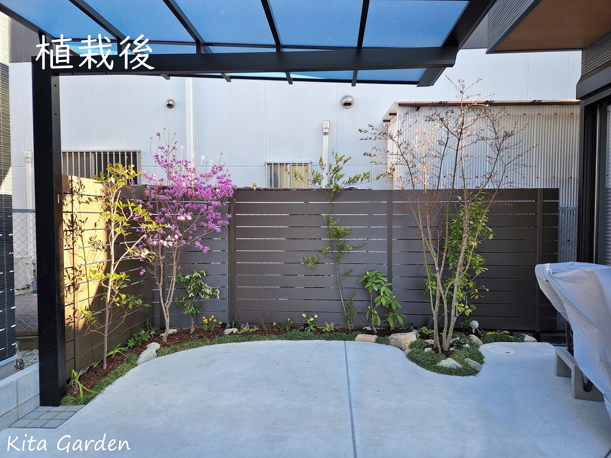 伊丹市のおしゃれな植栽の外構