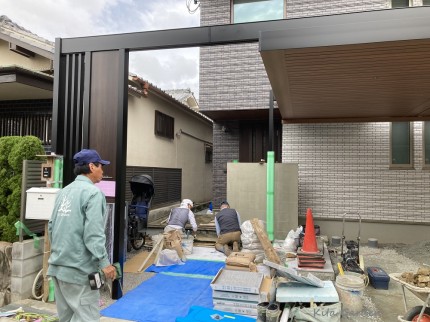 伊丹市の新築外構工事