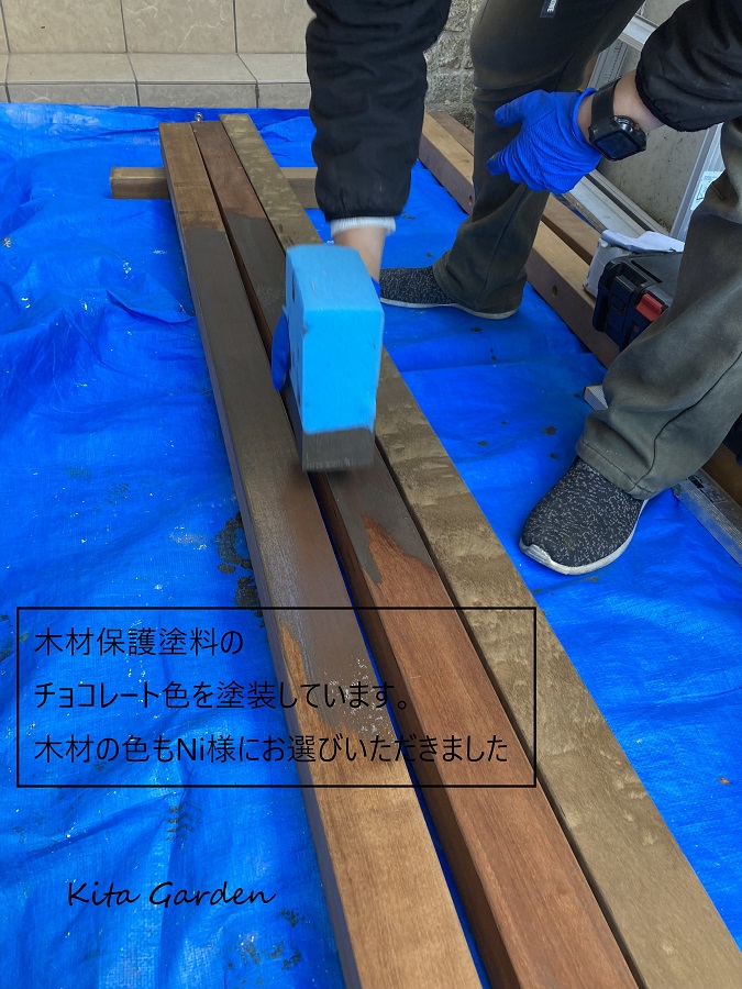 宝塚市のサイクルポート作業