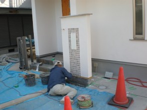吹田市の無添加住宅の外構工事
