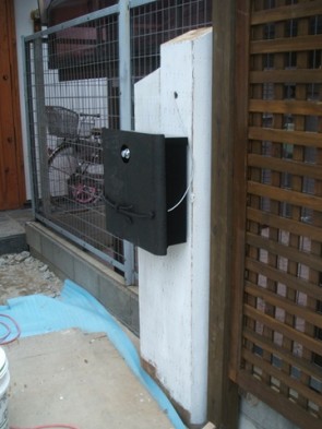 西宮市の新築外構の門柱工事