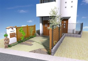西宮市の外構のプラン図面