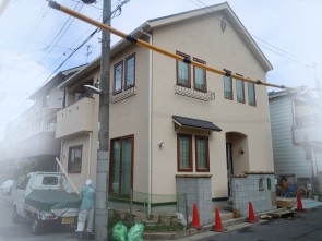 尼崎市の新築外構の門塀工