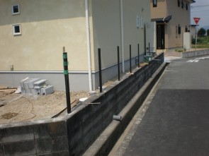 加古川市の新築外構ウッドフェンス造り
