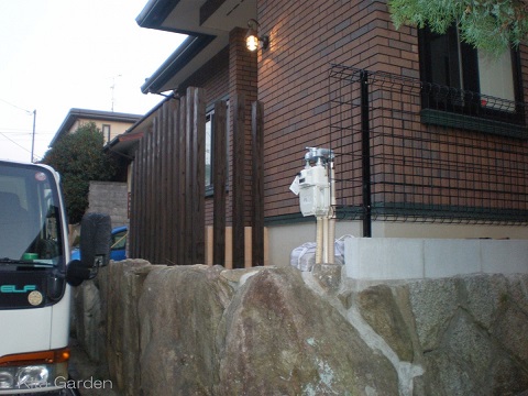 川西市の新築外構工事