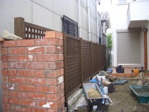 大阪府池田市の二世帯住宅の外構工事