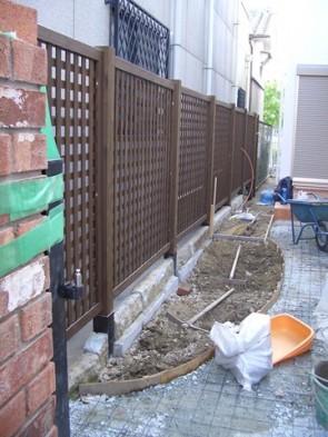 大阪府池田市の外構のフェンス工