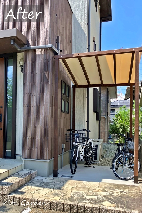 京都府京田辺市のおしゃれなサイクルポート
