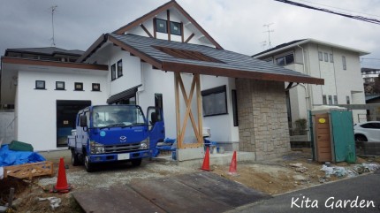 西宮市の外構と庭工事