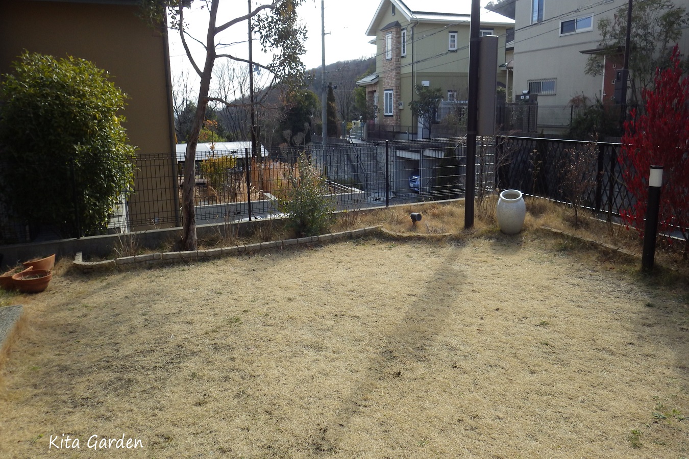 三田市での芝生の庭リフォーム工事