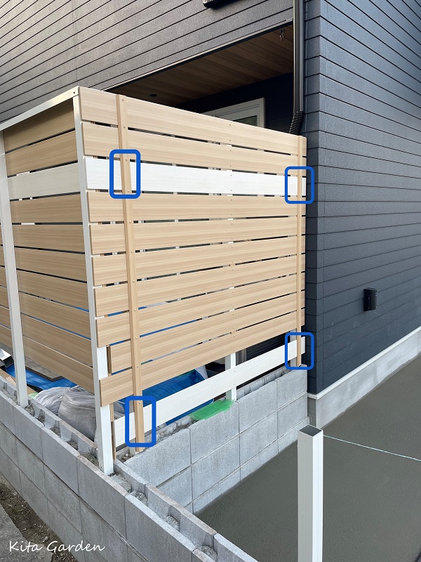 伊丹市の目隠しフェンス工事