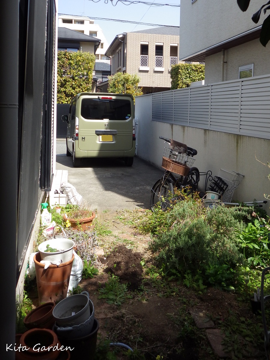芦屋市の庭リフォーム工事施工前の写真