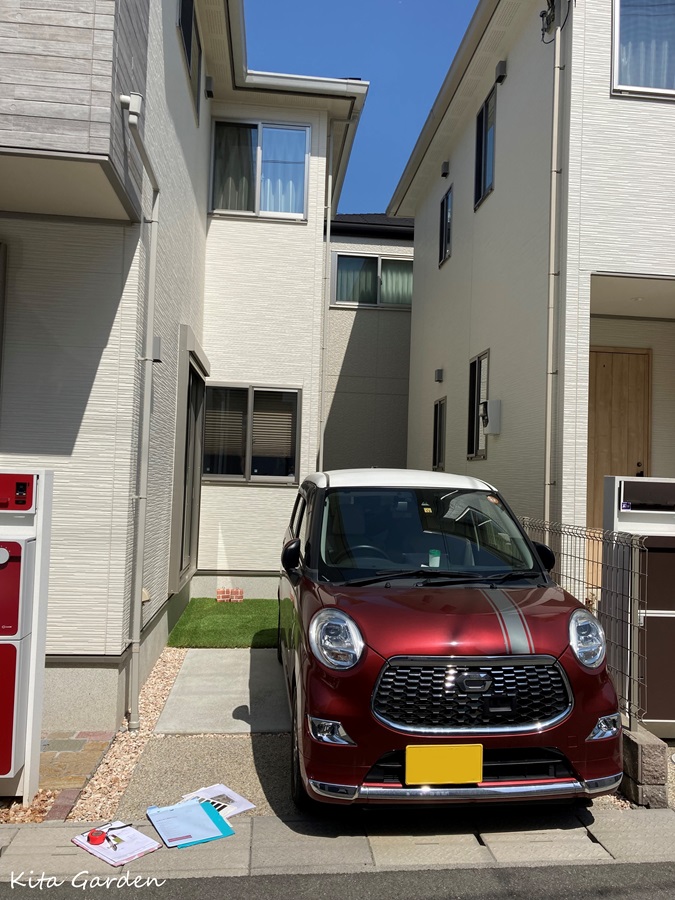 大阪でのサイクルポート工事