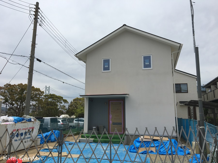 神戸市の新築外構と庭工事
