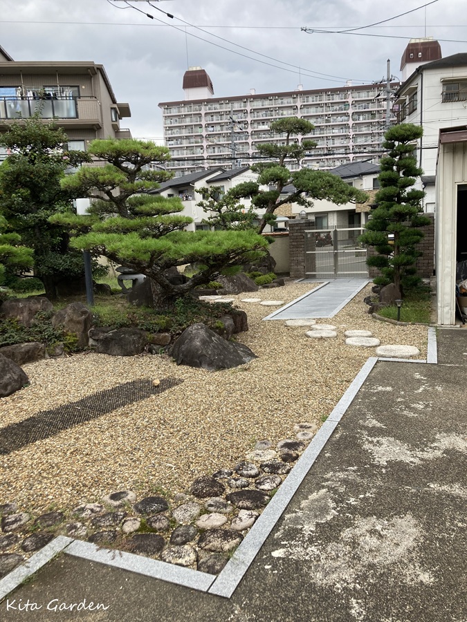 伊丹市の和風庭園のリフォーム工事
