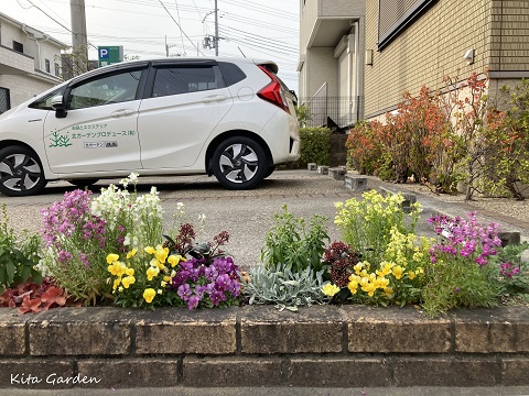 伊丹市の花壇の植栽メンテナンス