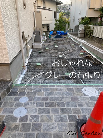 西宮市H様邸の外構アプローチ工事