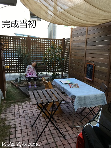 宝塚市H様邸のガーデンテラス