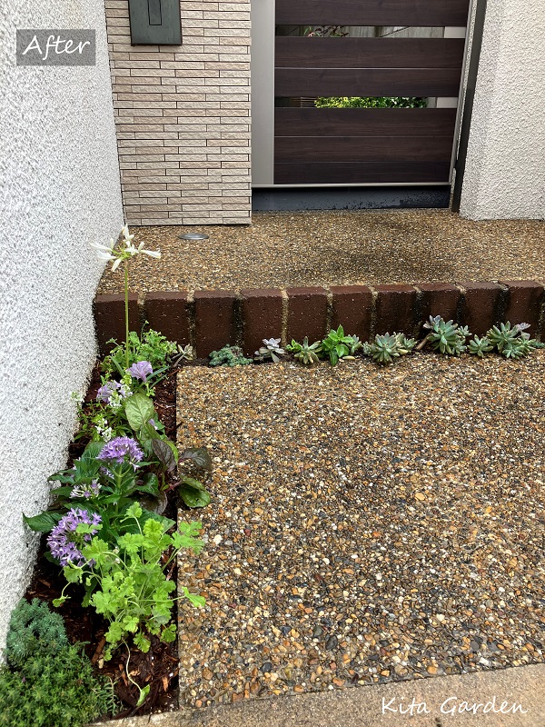 外構の植栽リフォーム工事