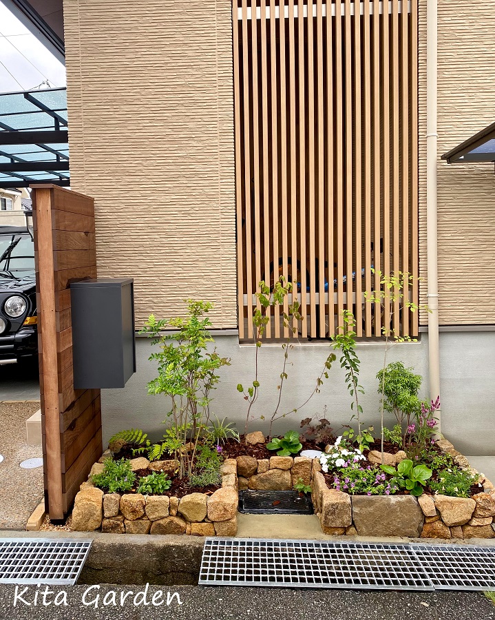 宝塚市で植えた植栽