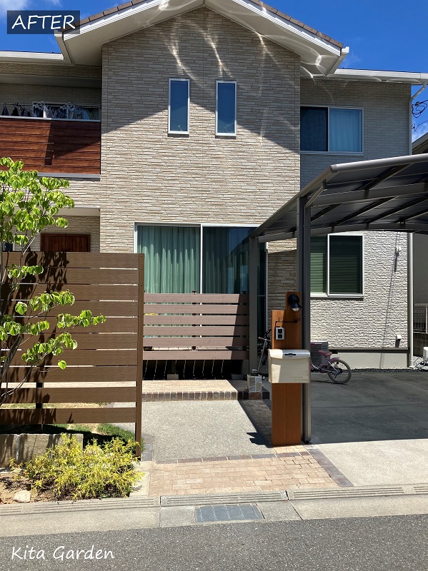 宝塚市の門柱リフォーム工事