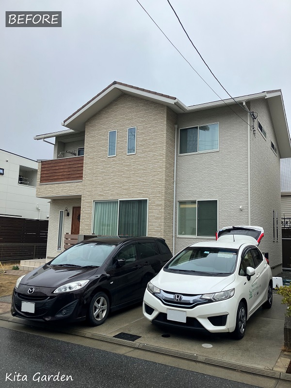 宝塚市の駐車場リフォーム工事