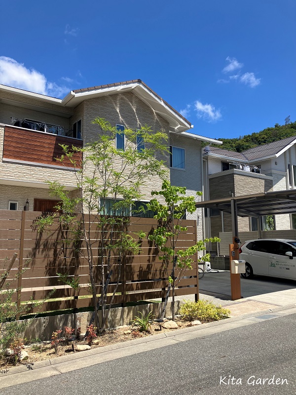 宝塚市の外構と庭リフォーム施工事例
