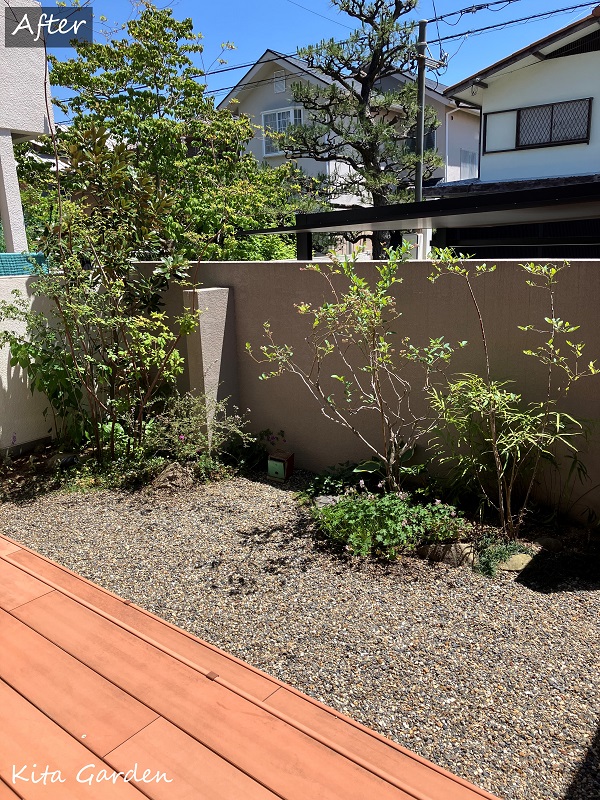西宮市の庭の植木のメンテナンス工事