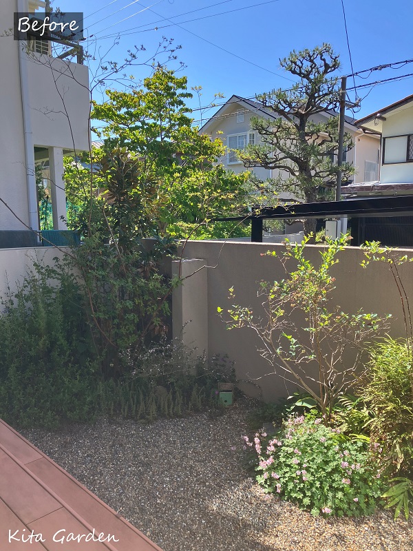 西宮市の庭のメンテナンス工事