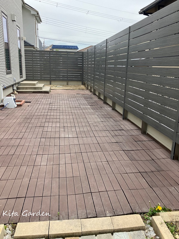 宝塚市のガーデンフェンス工事
