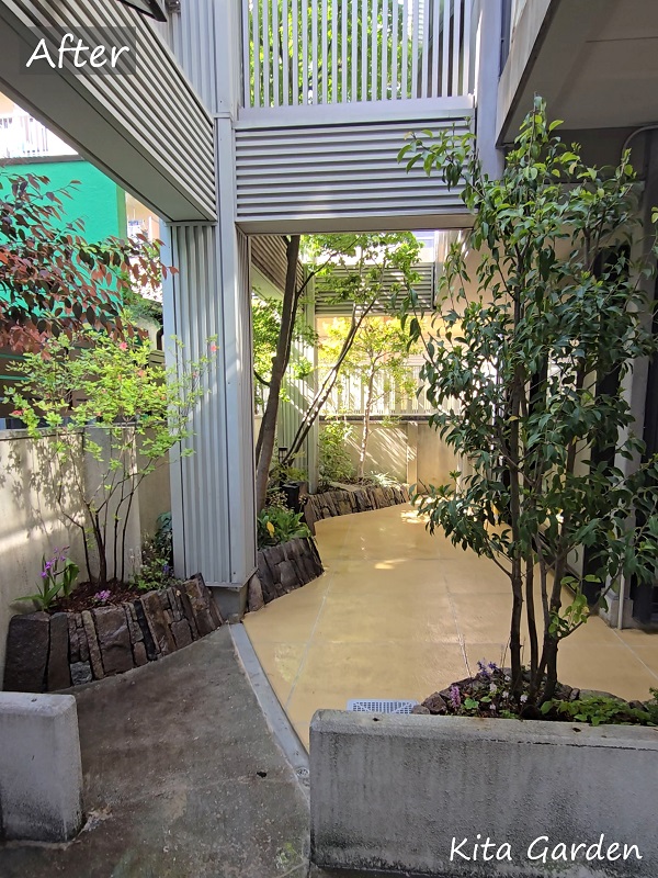 兵庫県尼崎市の庭リフォーム工事