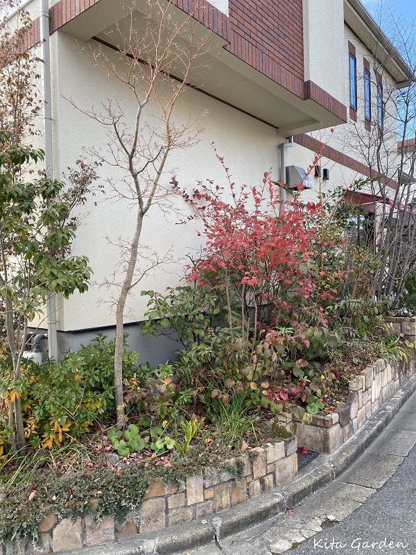 大阪府で施工した花壇の庭