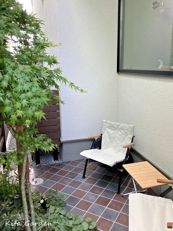 吹田市の住友林業の家で施工したタイルの庭