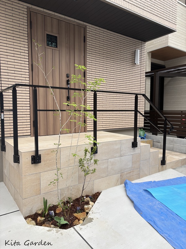 伊丹市の新築エクステリア工事の植栽