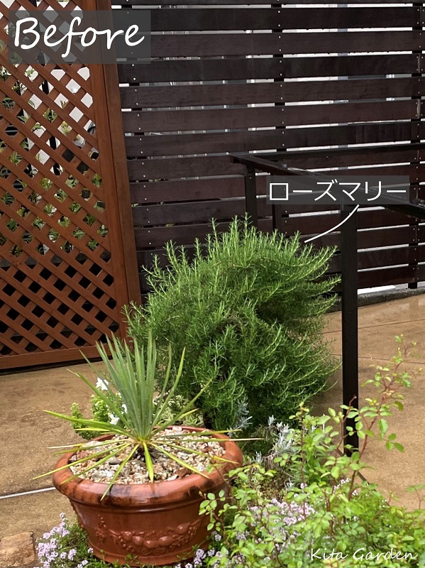 茨木市にて植栽の植え替え工事