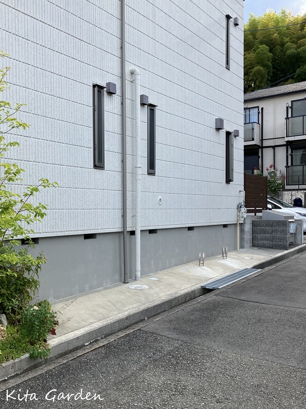宝塚市で後付け設置したサイクルポート