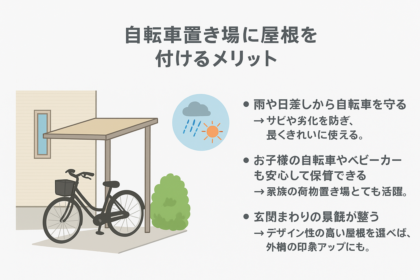 サイクルポートを設置するメリット