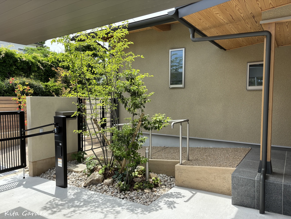 吹田市新築外構工事の平屋の外構