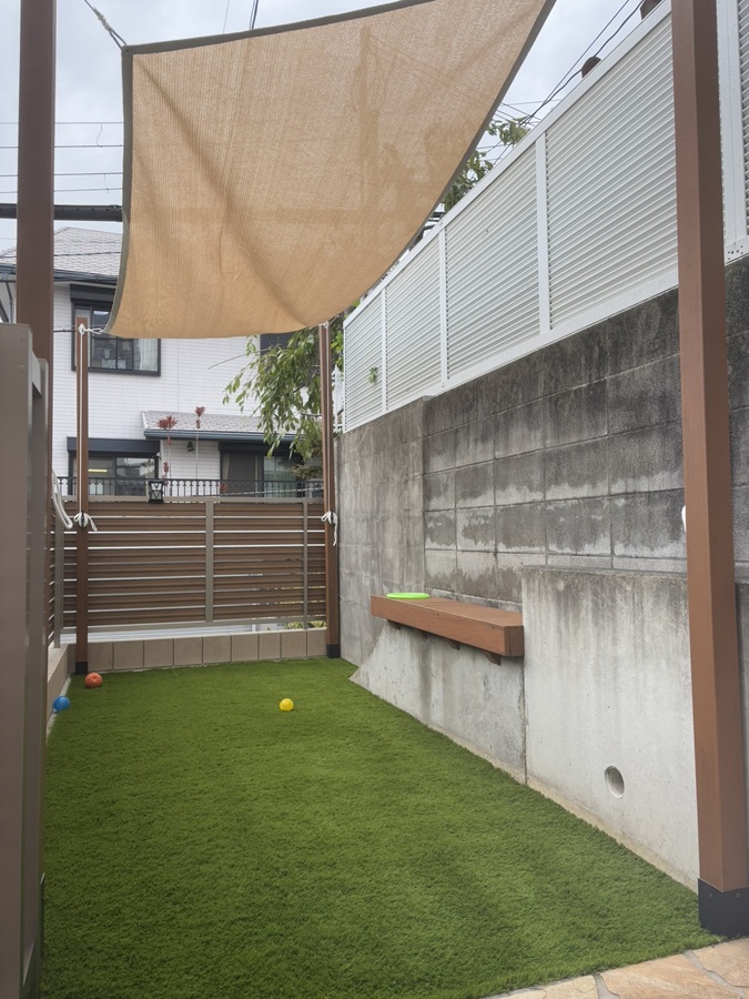 吹田市庭リフォームで施工した人工芝の庭