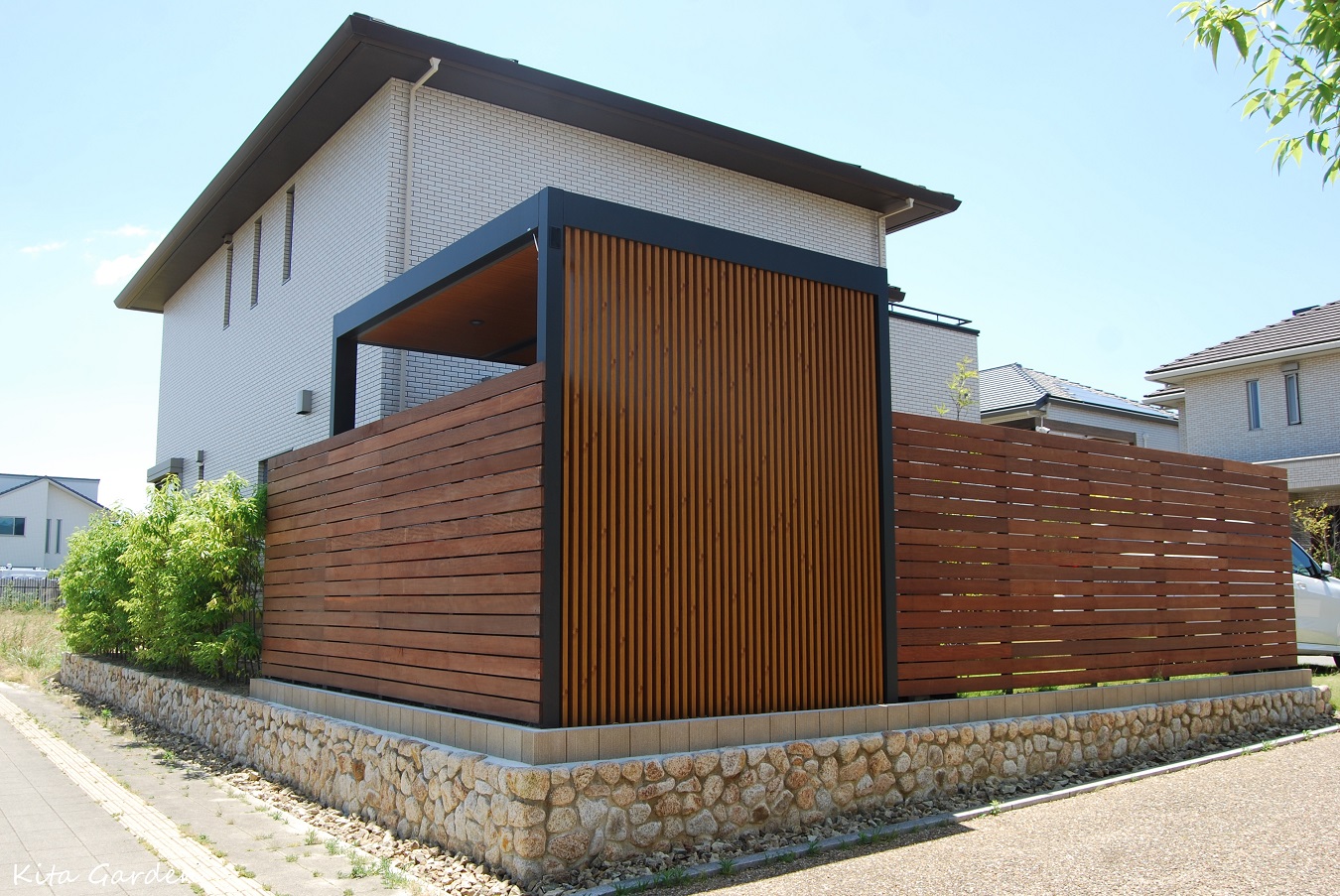 芦屋市生垣からフェンスへリフォーム工事